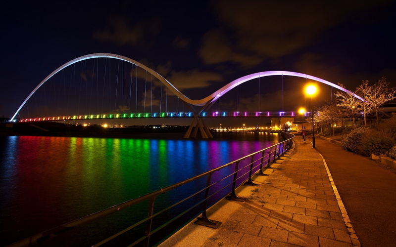 transportation, connection, building exterior, illuminated, 2K, city, built structure, no people, lantern, night, travel destinations, bridge - man made structure