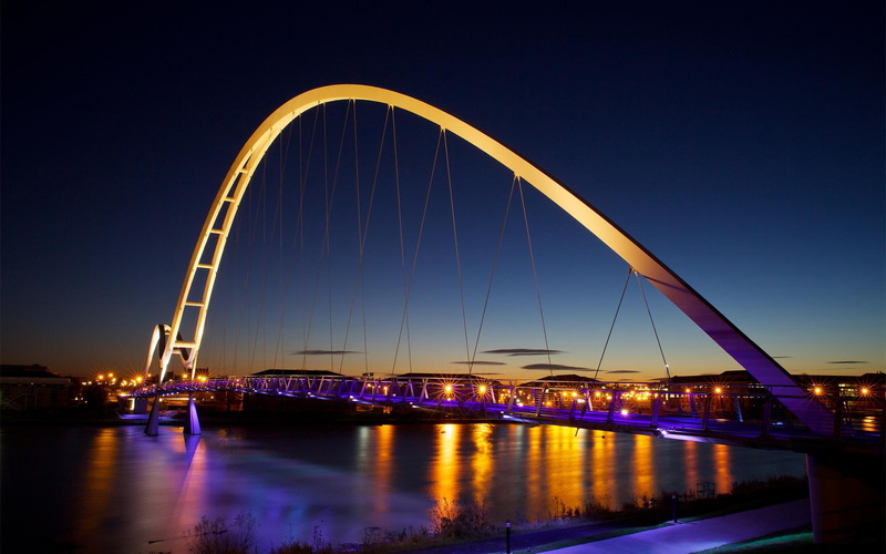 beauty, infinity, 1080P, nature, architecture, love, bridge, light, water, england, beautiful, sunset, clouds, view