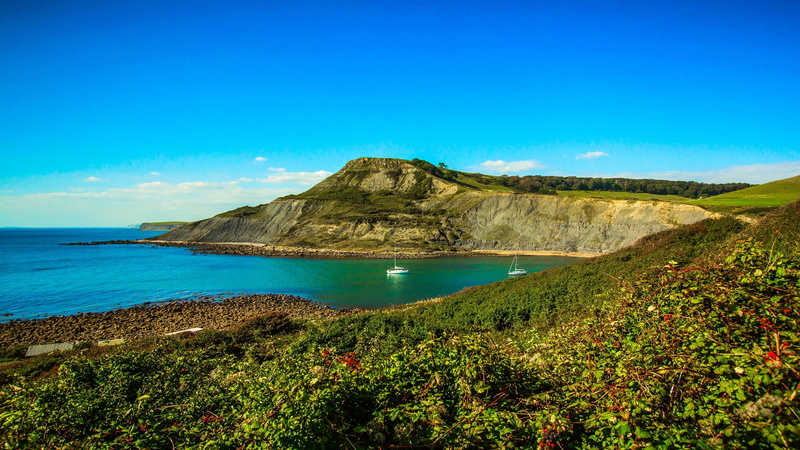 4K, united kingdom, chapmans pool, shore, europe, sea, bay, landscape photography, coast, dorset, chapman pool, swanage, sky, england