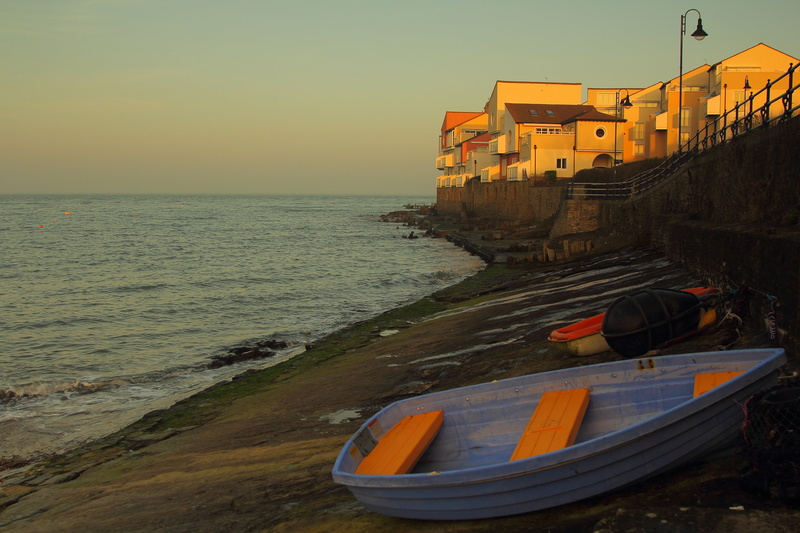 ocean, beach, sunset, outdoors, transportation, sea, scenics - nature, mode of transportation, dorset, architecture, day, nautical Vessel, swanage, beauty in nature