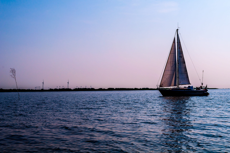 tranquility, peaceful, distant, landscape, sailing ship, yacht, coast, blue, relaxation, tranquil scene, luxury, rest, scenics - nature, nature, boats