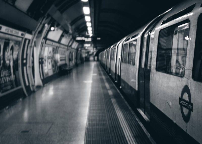 black and white, underground, subway, commute, train - vehicle, the way forward, empty, train, mode of transportation, station, the underground, railroad station platform