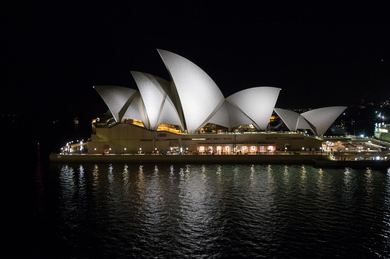 new South Wales, travel, 1080P, built Structure, illuminated, Sydney Opera House, night, arts culture and entertainment, opera, water, famous Place, tourism