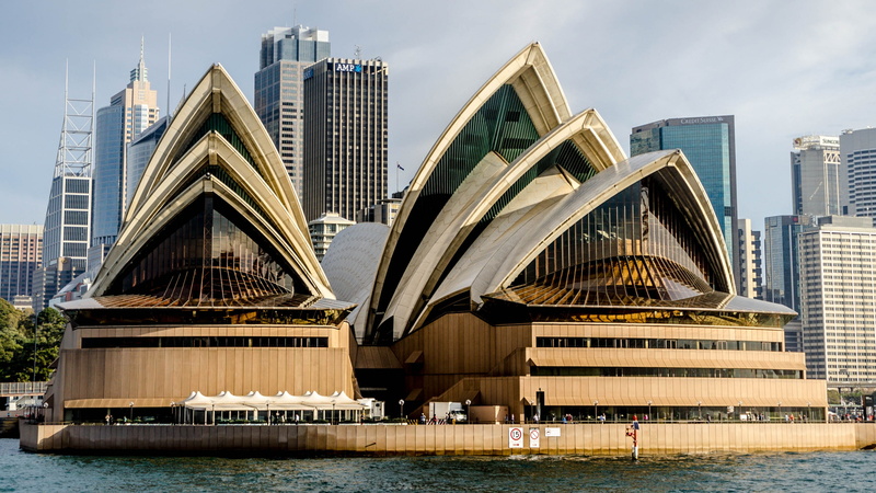 sea, 4K, city, ocean, Sydney, house, Australia, The Sydney Opera House, travel, water, vacation, booking, opera
