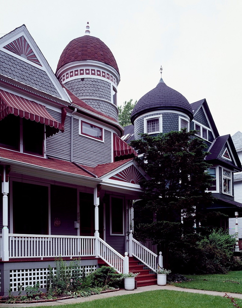 clear sky, day, gray, city, brown, house, outdoors, spirituality, built structure, architecture, hyde park, religion, chicago, home, illinois, tree, dome