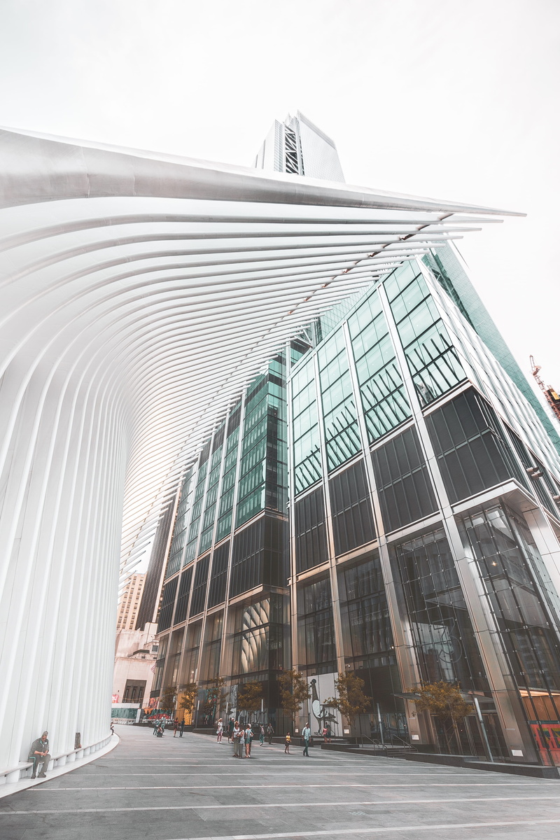 4K, glass - material, clear sky, nature, new york, 185 greenwich st, building, business, skyscraper, outdoors, travel destinations, building exterior