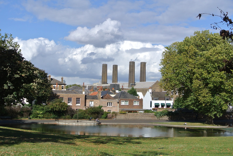 City, no people, building exterior, growth, nature, cloud - sky, building, Pond, outdoors, residential district, water, architecture, sky, waterfront, day