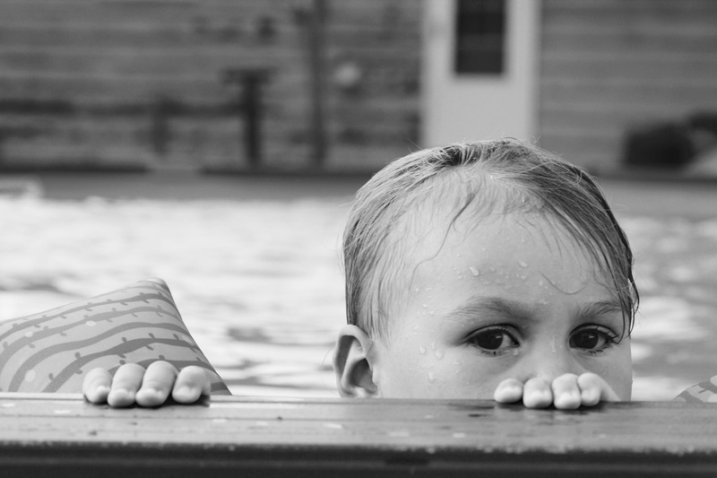blogger, stock, built structure, architecture, water, little, floaties, pool, swimming lessons, swimming, summer, black and white, 2K, eyes, baby, swim