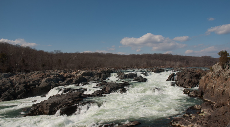 cloud - sky, waterfall, nature, no people, rapids, scenics - nature, beauty in nature, non-urban scene, outdoors, rock, potomac, tree, river