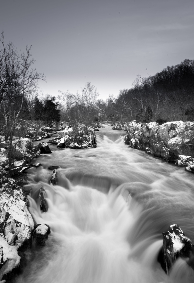 5K, flowing, river, beauty in nature, land, tranquility, long exposure, sky, scenics - nature, blurred motion, water, surface level, rock, outdoors, plant