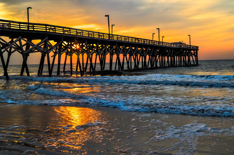 cloud - sky, built structure, outdoors, summer, scenics - nature, water, sky, ocean, bridge, nautical, landscape, relax, land, calm, sunrise, 4K, vacation