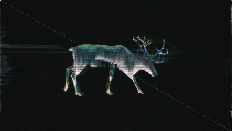 abstract, glitch Art, Reindeer, Caribou, 4K, Elk
