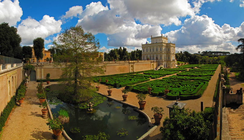 roma, design, pools, parks, 4K, doria, mansion, villa, shrubs, cities, italy, pamphili