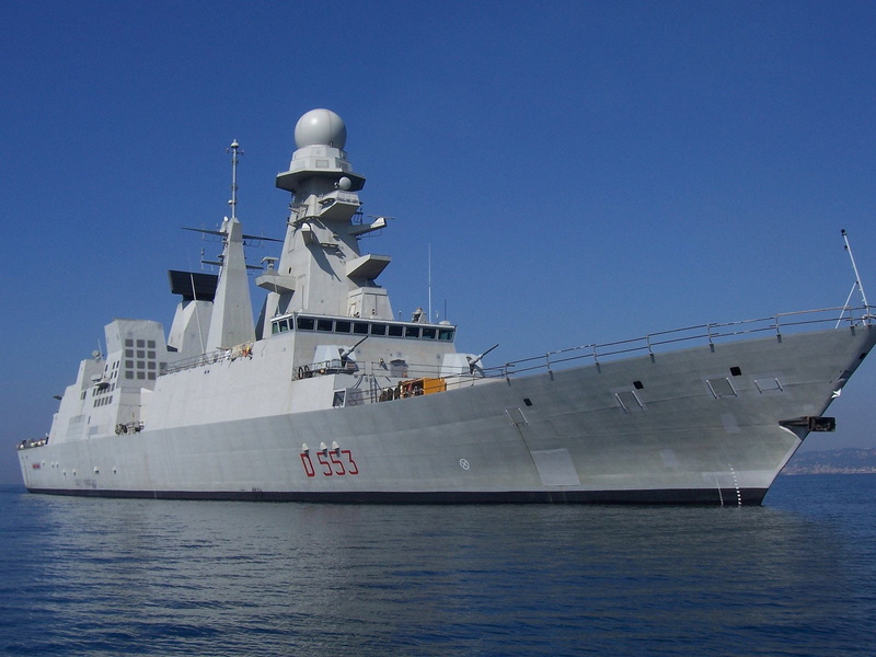 Destroyer, Warship, 720P, Italian destroyer Andrea Doria (D 553), Italian Navy, Warships