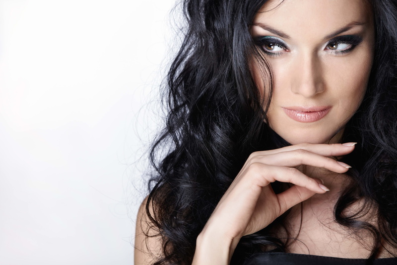 color Image, beauty, headshot, hand, one Person, posing, black Hair, elegance, human Skin, long Hair, glamour, looking At Camera, sensuality, brown Eyes