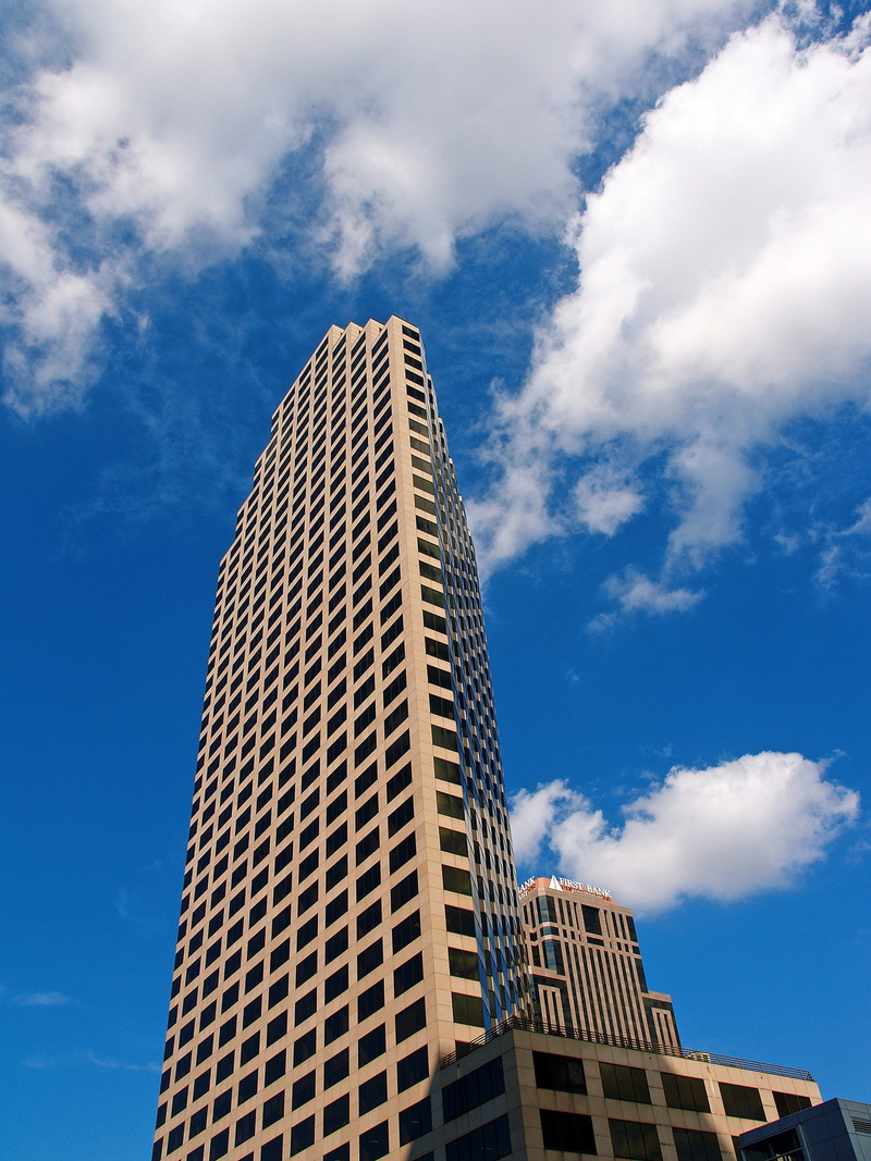 apartment, blue, tallest, city, expression, tower, gabriel raggio, louisiana, sky, office, built structure, building, window, day, modern, cityscape, skyscraper