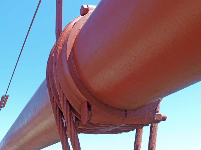 built structure, day, clear sky, california, tallest, sky, vertical, expression, industry, land, blue, transportation, metal, 2K, water, maroon, red, low angle view