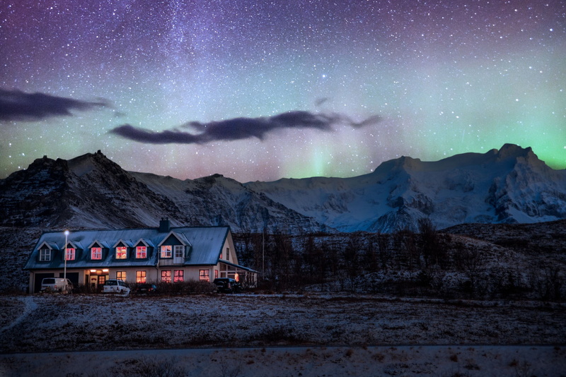 house, near, no people, star - space, sky, 2K, galaxy, milky way, snow, astronomy, white, illuminated, nature, winter, snowcapped mountain, mountain, tranquil scene