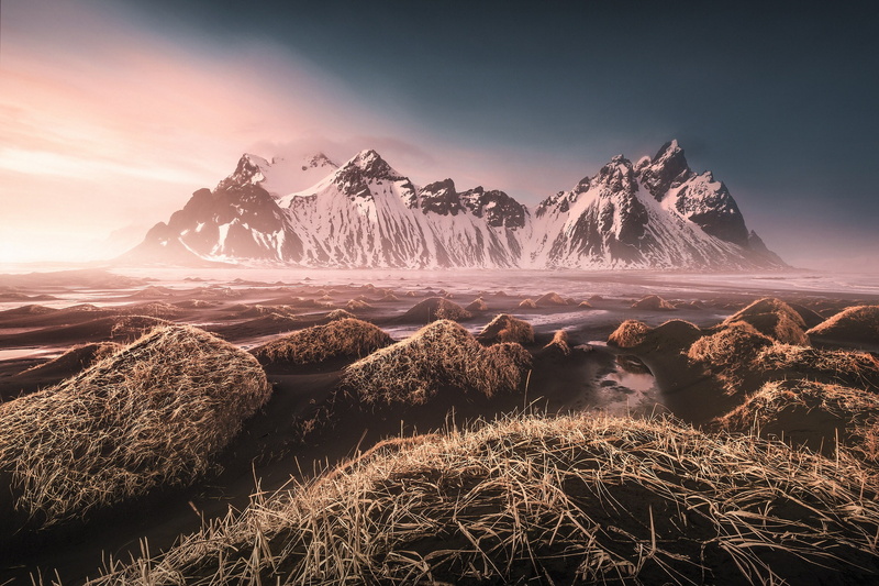 cold temperature, landscape, sky, mountain peak, cloud - sky, tranquil scene, hay, 1080P, night, beauty in nature, Iceland, outdoors, mountain, snowcapped mountain