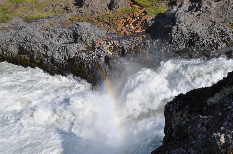 rock, rock - object, iceland, scenics - nature, power in nature, no people, solid, motion, nature, rock formation, blurred motion, day, godafoss, flowing water
