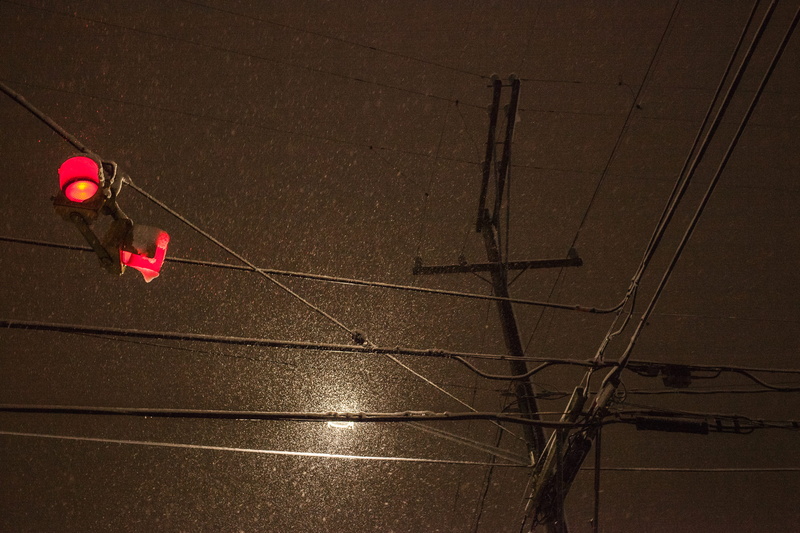 sign, illuminated, balloon, nature, creativity, light, toy, winter, acrobatic, high angle view, power lines, cable, no people, night, city, outdoors, connection
