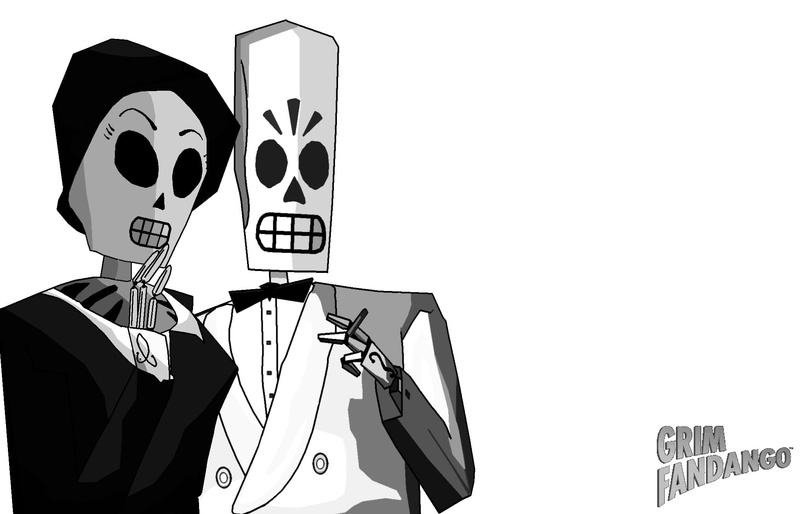 standing, Humorous quest, lifestyles, arts culture and entertainment, men, front view, human representation, waist up, Grim fandango, unrecognizable person