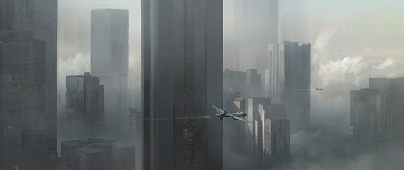architecture, cityscape, tower, built structure, nature, air pollution, pollution, financial district, skyscraper, modern, fog, day, sky, tall - high, building exterior