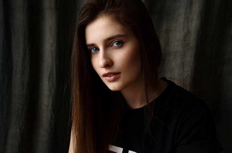 women, portrait, 1080P, Yana Maynik, blue eyes, face