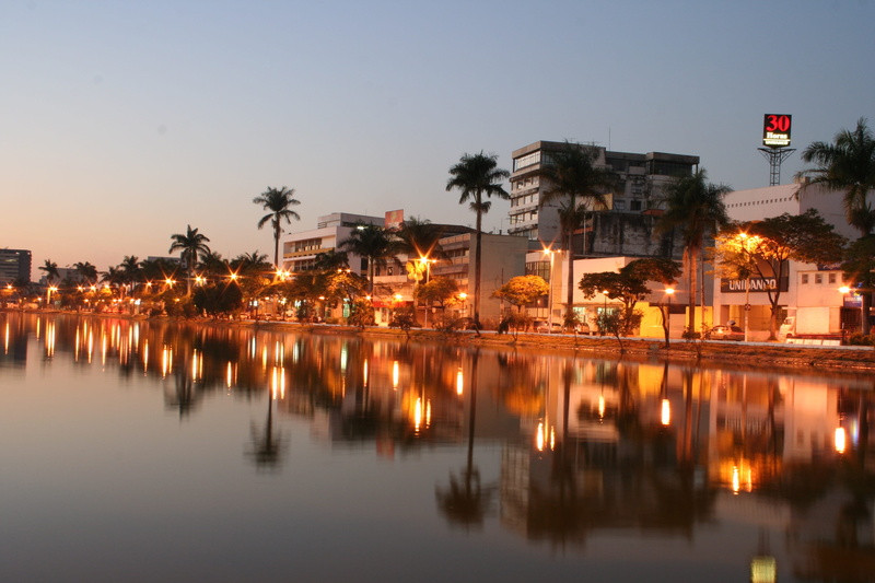 built structure, sunset, reflection, holidays, trip, palm tree, tropical climate, water, building exterior, tree, plant, body of water, travel destinations