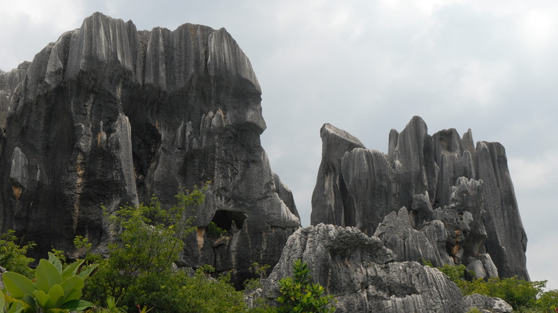 formation, rock, mountain range, no people, Stone Forest, Kunming, solid, sky, beauty in nature, rock formation, Stones, scenics - nature, gray, nature