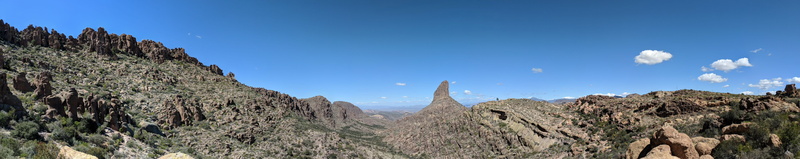 cactus, landscape, arizona, outdoors, panorama, tranquil scene, beauty in nature, panoramic, nature, travel destinations, hiking, weavers needle, cloud - sky