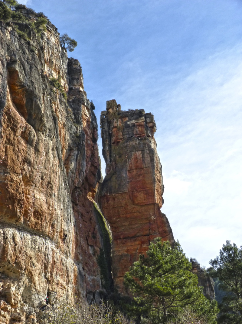 land, geology, needle rock, rock - Object, mountain, landscape, siurana, cliff, nature, scenics, tranquility, tree, sky, rock formation, eroded, 4K, plant