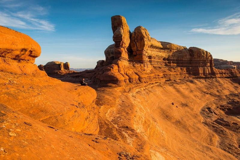sky, tranquil scene, travel destinations, scenics - nature, view, utah, 1080P, red, tranquility, national park, arid climate, rock, landscape, geology