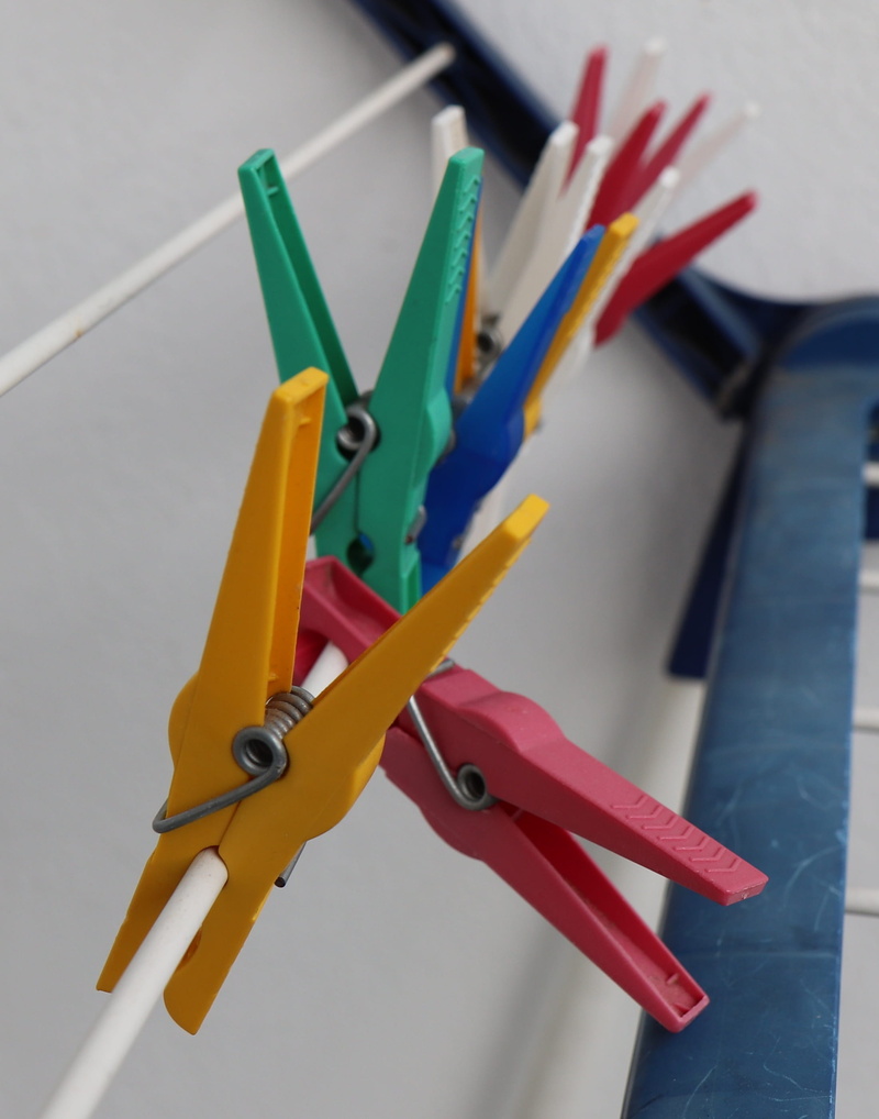 art and craft, yellow, still life, focus on foreground, variation, budget, large group of objects, close-up, equipment, clothes line, group of objects