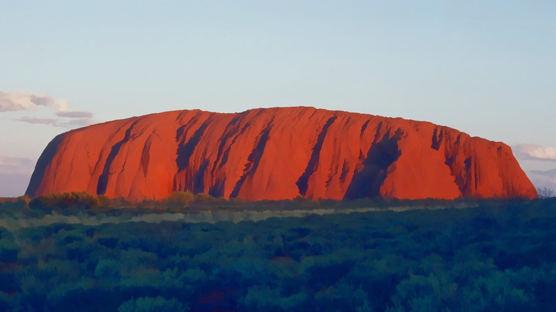 Artistic, Desert, Rock, Ayers Rock, Sandstone, Uluru-Kata Tjuta National Park, 1080P, Uluru, Earth