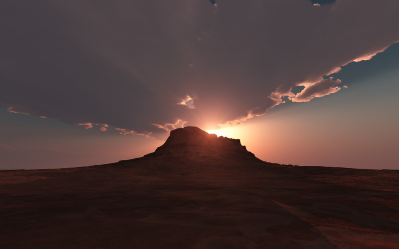 outdoors, sunset, physical geography, blue, orange Color, red, yellow, extreme Terrain, dusk, mountains, morning, climate, power in nature, sandstone, no People