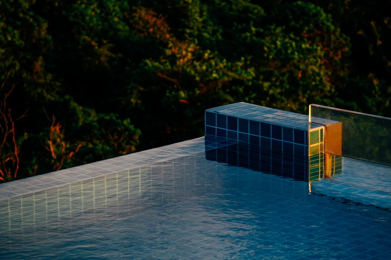 swimming pool, solar energy, waterfront, day, transparent, swimmingpool, pool, blue, sunlight, nook-dee boutique resort by andacura, focus on foreground