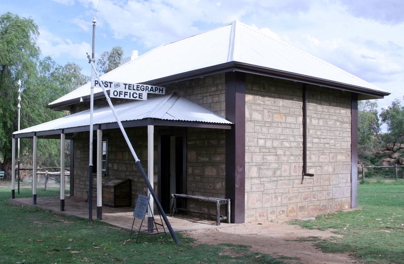 text, architecture, building, territory, telegraph, field, Telegraph station, tree, communication, architecture And Buildings, photos, 2K, Australia, springs