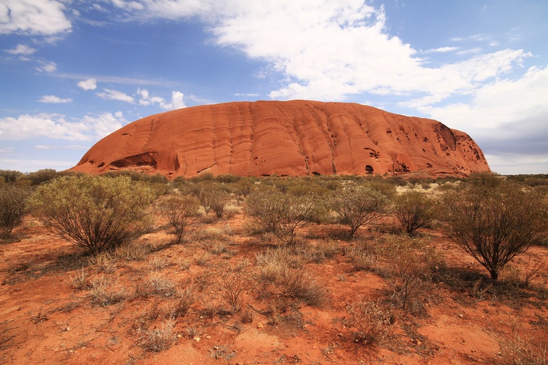 national, desert, non-urban scene, climate, eroded, sky, no people, outdoors, ayers rock, plant, outback, tourism, cloud - sky, semi-arid, rock, nature