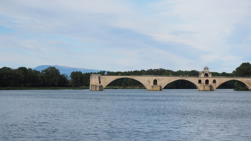 waters, sur le pont davignon, pont saint bénézet, built structure, day, arch, bridge of avignon, tourist attraction, rhône, bending over ruins, distant view