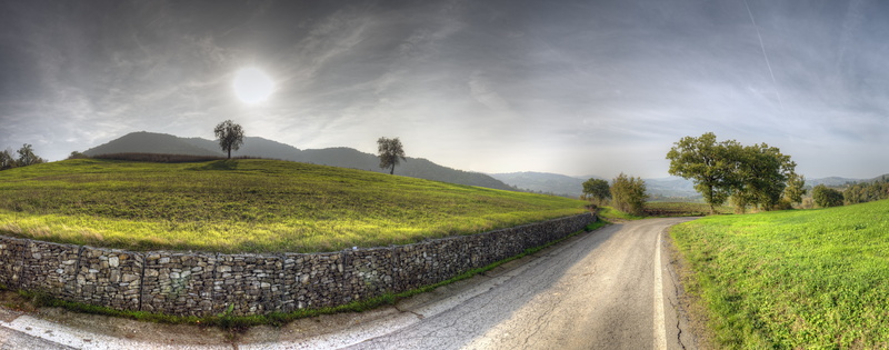 apennins, panorama, Italy, landscape, appennini, sul, tree, rural Scene, mountain, trees, Sunset, sun, crostolo, vezzano, low  road, hill, outdoors, hills