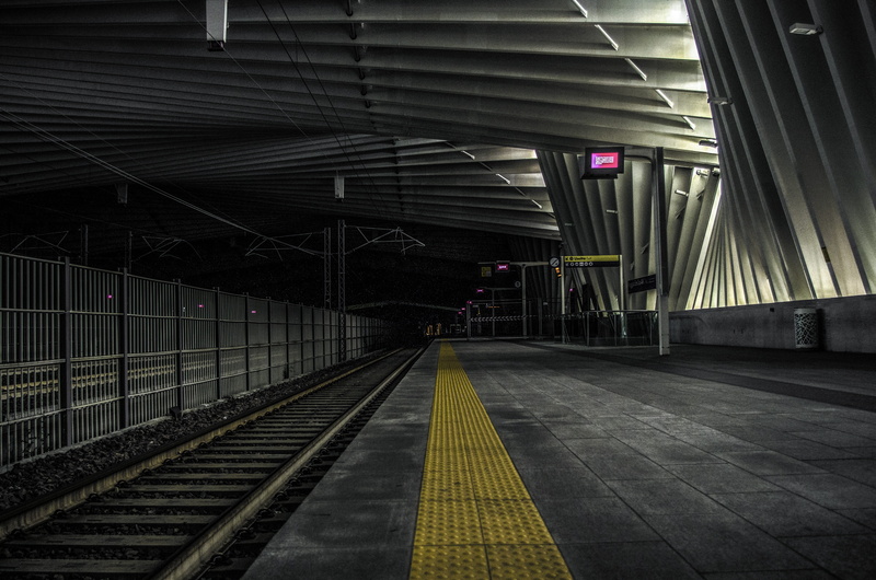 waves, railwaystation, famous, construction, railroad track, long, italy, illuminated, the way forward, architecture, railroad station, train station, transportation