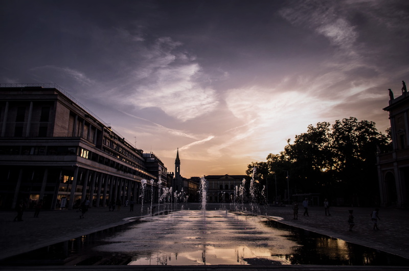 tourism, sky, evening, cloud - sky, trip, street, reggio emilia, building, italy, urban, the way forward, reflection, plant, outdoors, sunset, violet, famous