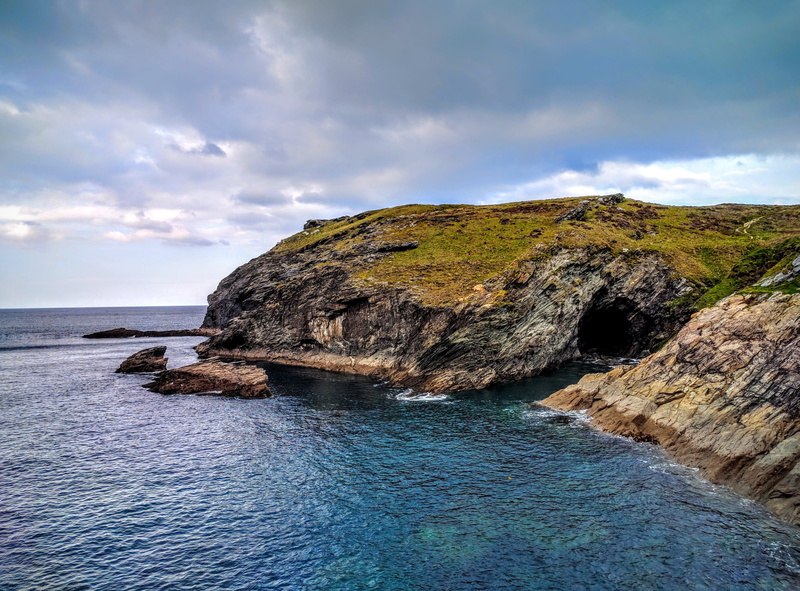 Cornwall, rocky coastline, beauty in nature, cloud - Sky, rock, nature, Coast, tranquil scene, england, idyllic, scenics, tranquility, Seascape, cliff