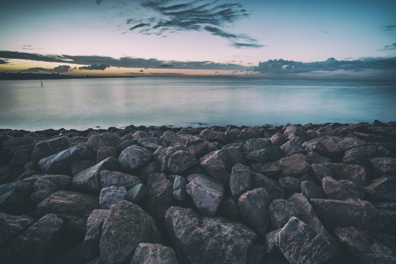 non-urban scene, beach, long, sunset, sky, rocky coastline, rock - Object, remote, outdoors, photograph, cloud - Sky, taken, exposure, Kent, coastline