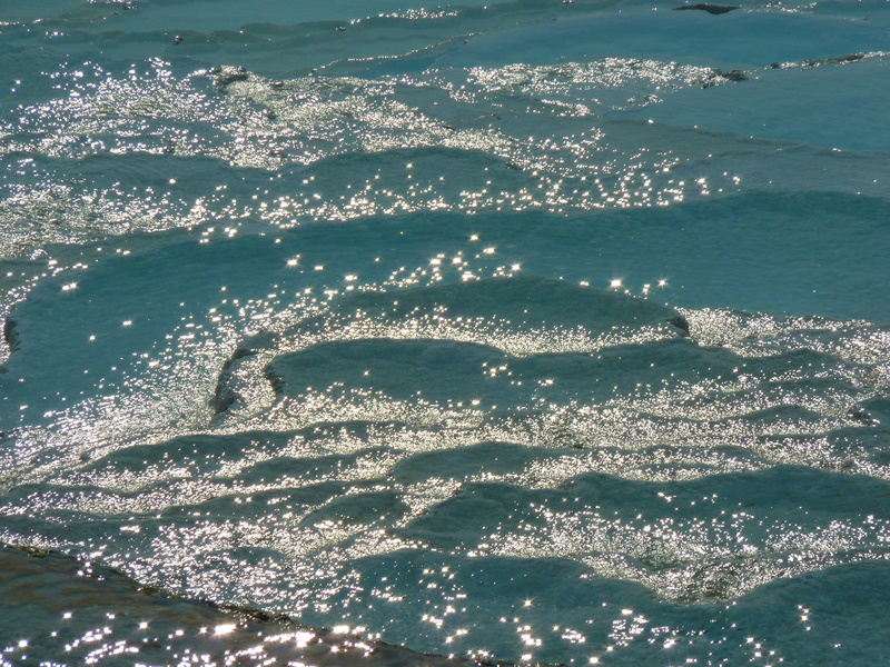body, day, high angle view, lime sinter terrace, limestone, blue, no People, sea, scenics - nature, turkey, exposure, mineral, Splash, beach, tranquil scene