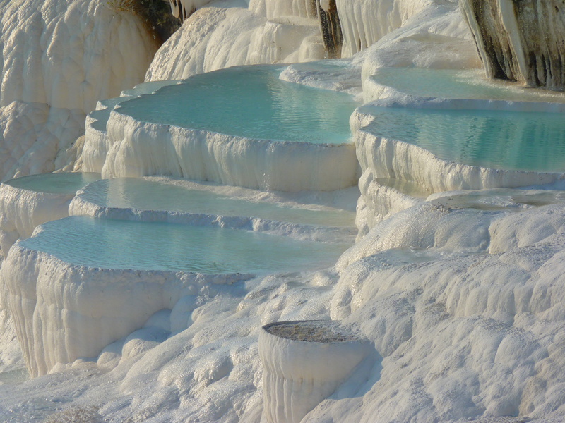 tourism, calcium, power in nature, cold - Temperature, hot spring, turkey, thermal springs, 4K, non-urban scene, mineral, environment, snow, covered, winter