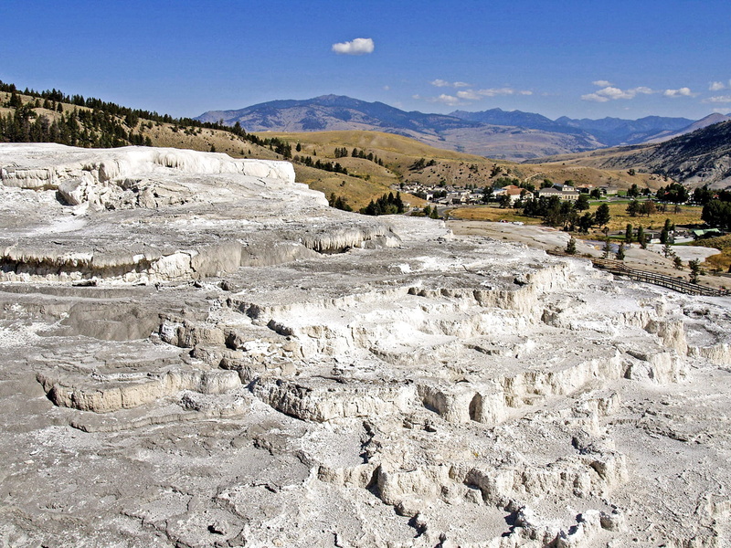 mountain, terrace, hot, 1080P, water, nature, landscape, spring, deposits, hot water, Mammoth, non-urban scene, tourist attraction, mammoth hot spring