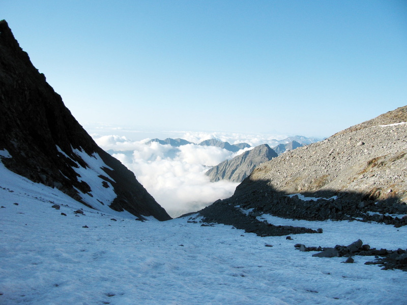 snowcapped mountain, mountain peak, scenics - nature, landscape, non-urban scene, cold temperature, snowy landscape, summit, ice, tranquility, crevices