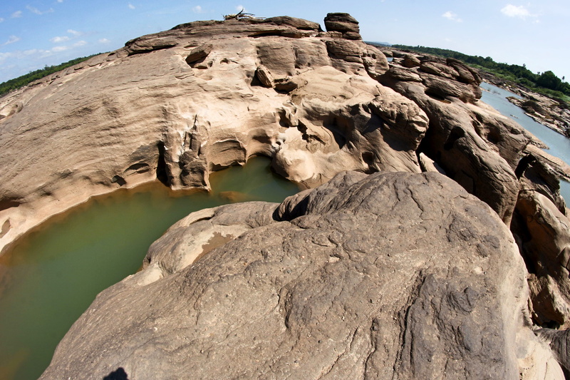 outdoors, stones, mountain, scenics - nature, eroded, non-urban scene, nature, sunlight, scene, rock, physical geography, crevice, river, low angle view
